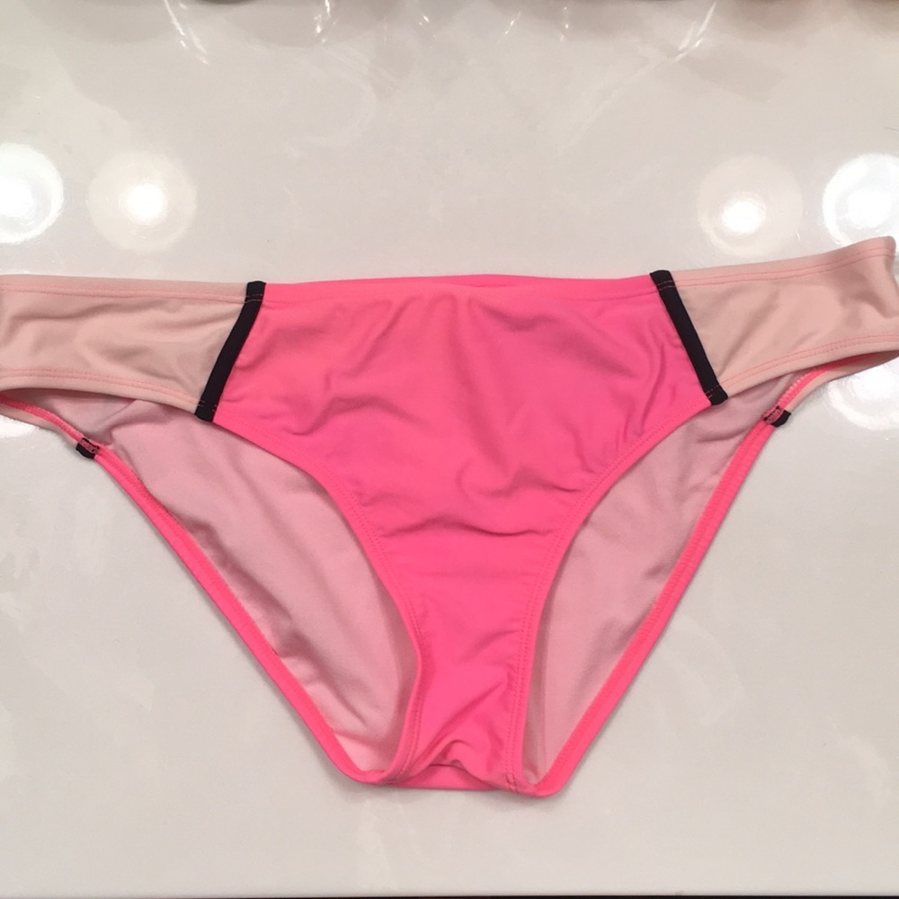 Pink and Black Bathing Suit Bottoms